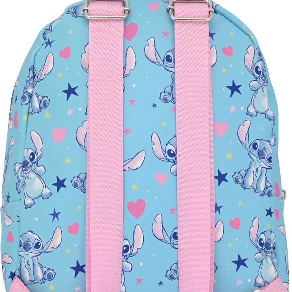 Disney Stitch Mini Backpack PU Leather 10-inch Unisex Casual Shoulder Bag - Picture 3 of 6